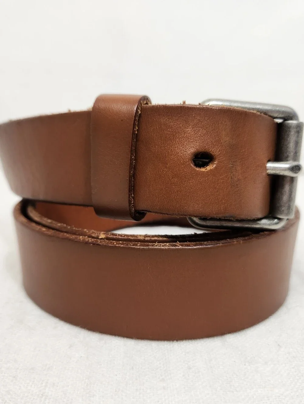 J. Crew Factory 38 Brown Leather Basic Belt